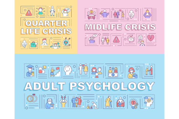 Adult Psychology Concepts Banner Bundle: Graphics & Templates