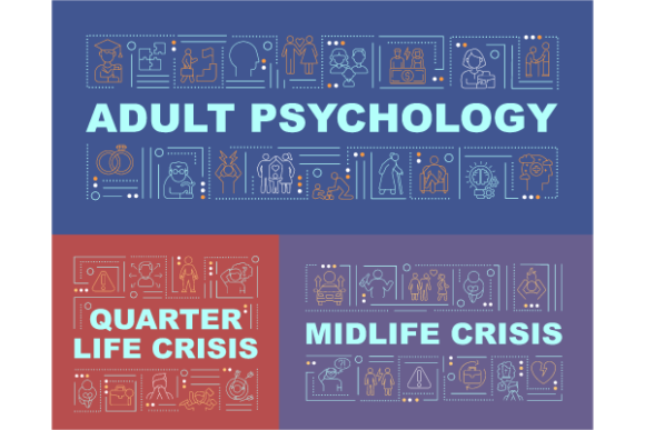 Adult Psychology Issue Concepts Banners