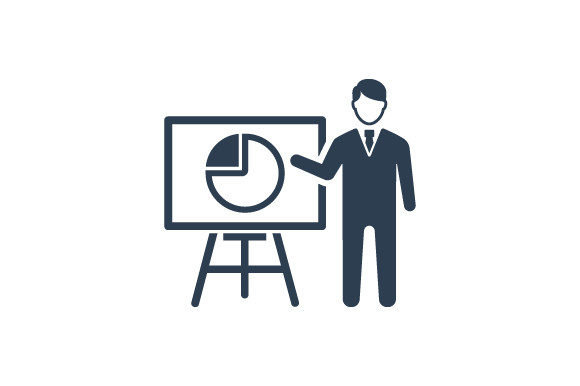 Business Presentation Icon Enhances Visual Storytelling
