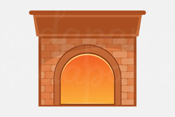 Classic Christmas - Fireplace 2: Festive Graphics & Icons for Local Brands