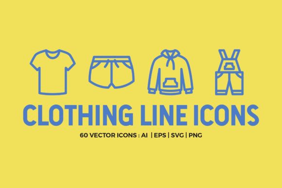 Clothing Line Icons: Minimal Graphics & Icons for Handmade Brands