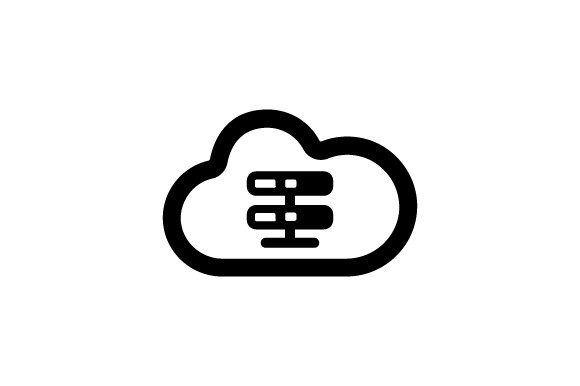 Cloud Storage Backup Icon: A Modern Graphic Design Asset