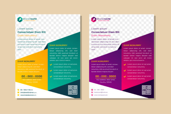 Colorful Business Flyer Geometric: Graphics & Print Templates