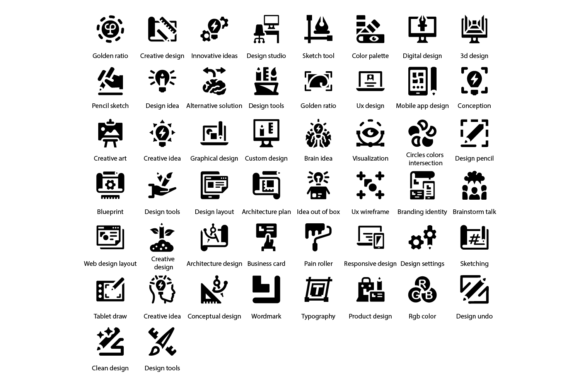Design and Creativity Icons: Modern Graphics & Icons