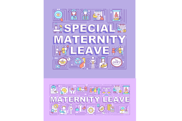 Maternity Leave Concepts Banners Bundle: Graphics for Creative Marketplaces