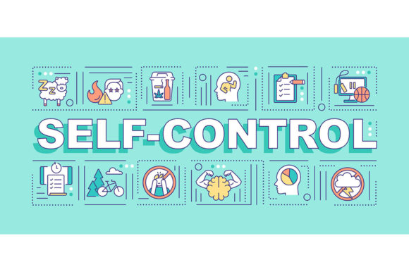 Self Control Word Concepts Banner for Modern Branding