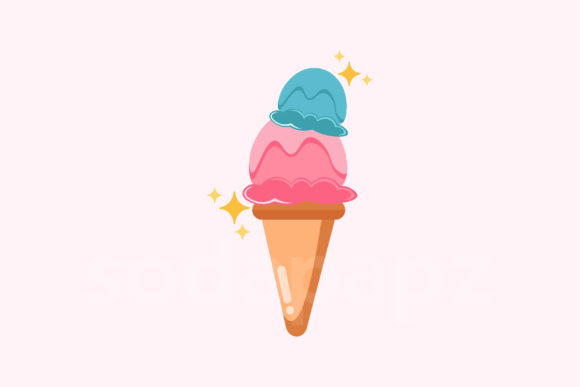 Sweet Deluxe Ice Cream Graphics
