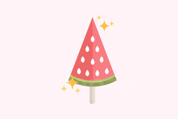 Sweet Deluxe Watermelon Popsicle Graphics